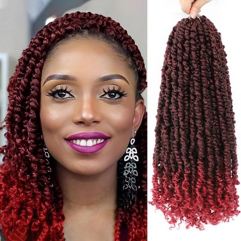 Fulcrum Passion Twist Crochet Hair 14 Inch, 8 Packs Pre Looped Passion Twist Hair, Pre-Twisted Passion Twist Crochet Hair For Black Women (14Inch (Pack of 8), TBUG#)