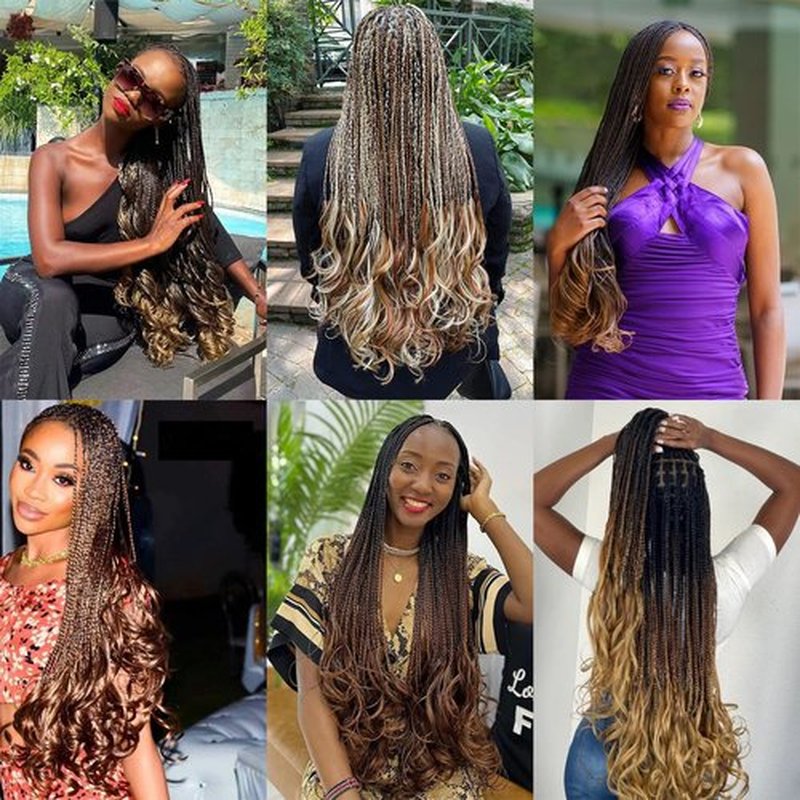 COOKOO 30 Inch 9 Packs Pre Stretched French Curly Braiding Hair Ginger Bouncy Loose Wave Braiding Hair Copper Red Spanish Curly Braids for Black Women Wave Crochet Synthetic Braids Hair Extentions