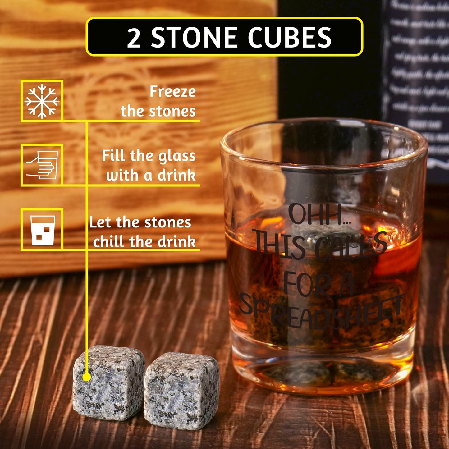 Oh This Calls For A Spreadsheet Whiskey Glass- Funny Accountant Excel Gifts, Funny White Elephant Gifts Bourbon Glass for Men Coworker, Christmas Gag Spreadsheet Gift for Accountants Data Analyst