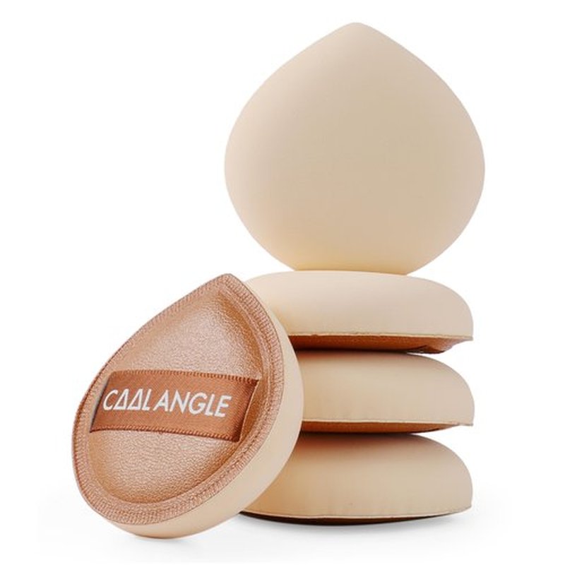 COOL-ANGLE 5Pcs Brown Makeup Sponge For Foundation Concealer And Powder, Latex Free Blender Sponge For Natural And Easy Makeup Soft Long-lasting And Beginner-friendly, Medium