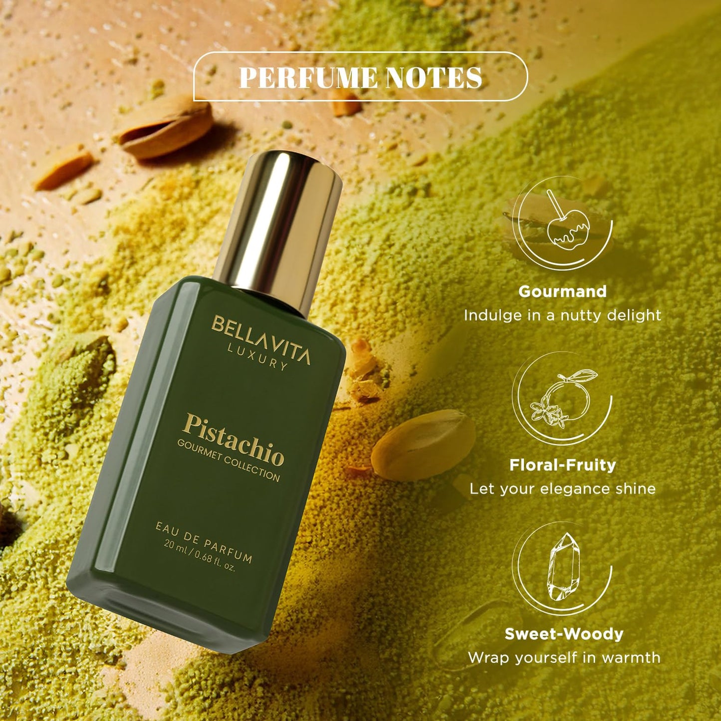 BellaVita Gourmet Perfume Gift Set | Vanilla, Mango & Pistachio