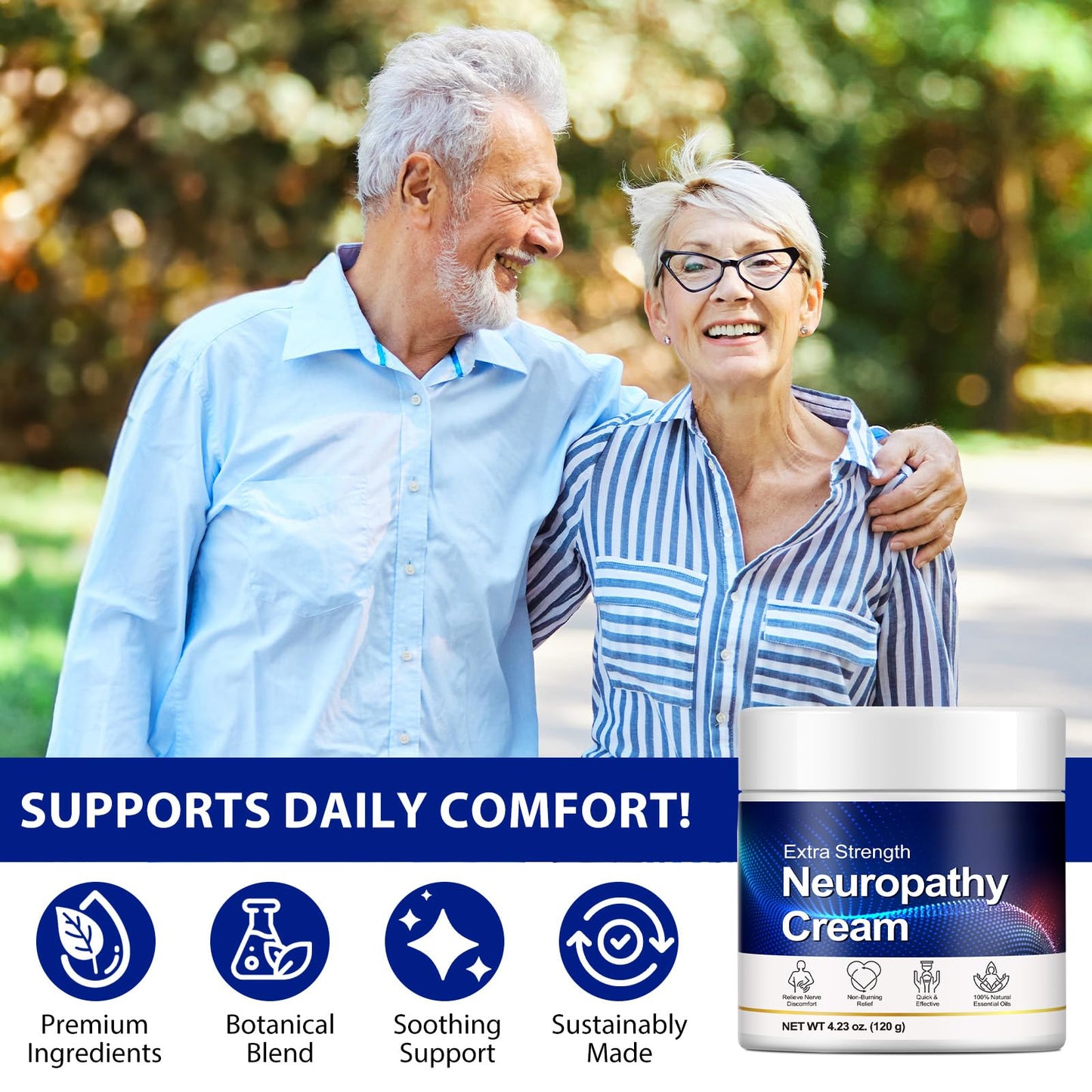ZIXAOK Neuropathy Cream for Feet, Hands, Legs,Toes & Back, Natural Plant-Based Formula – Fast-Absorbing Moisturizing Cream, Non-Greasy 4.23 oz