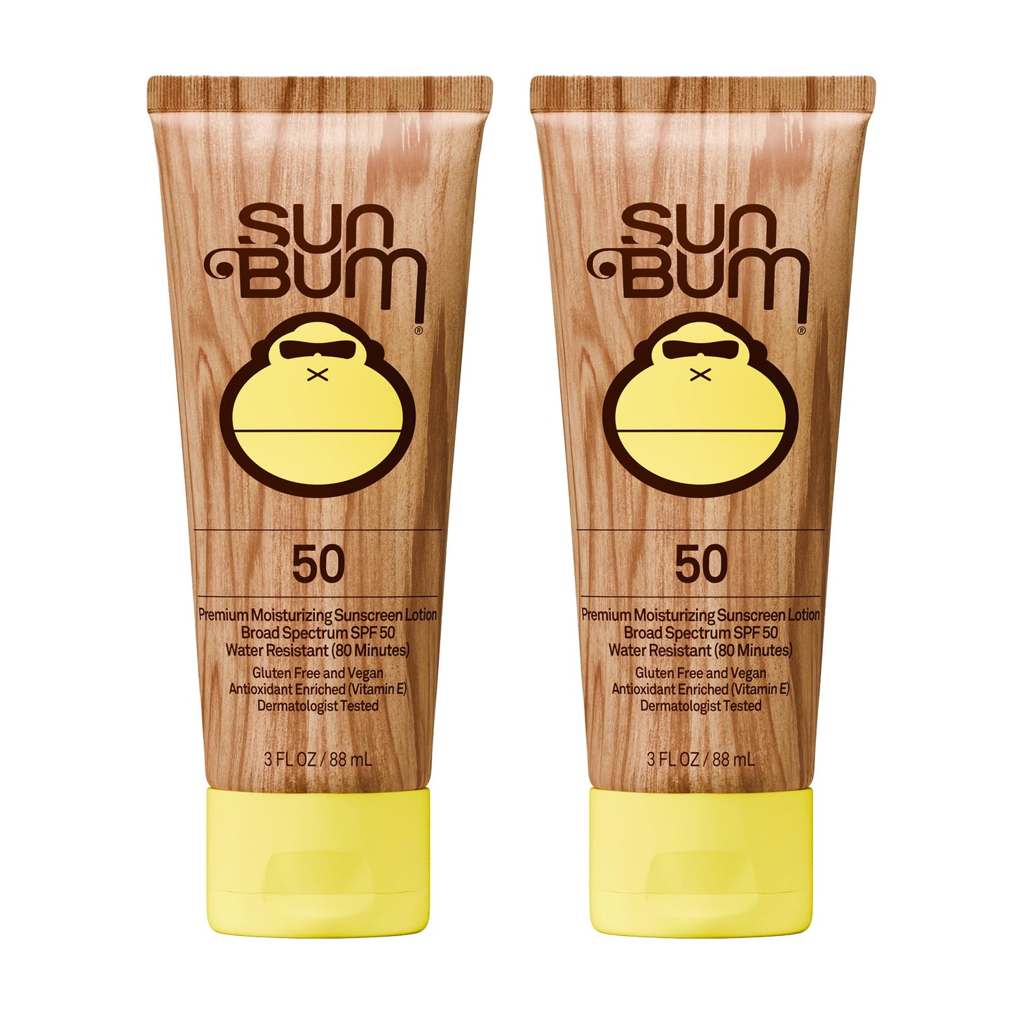 Sun Bum Original Spf 50 Sunscreen Lotion Vegan and Hawaii 104 Act Compliant (Octinoxate & Oxybenzone Free) Broad Spectrum Moisturizing UVA/UVB With Vitamin E 3 Ounce 2 Pack