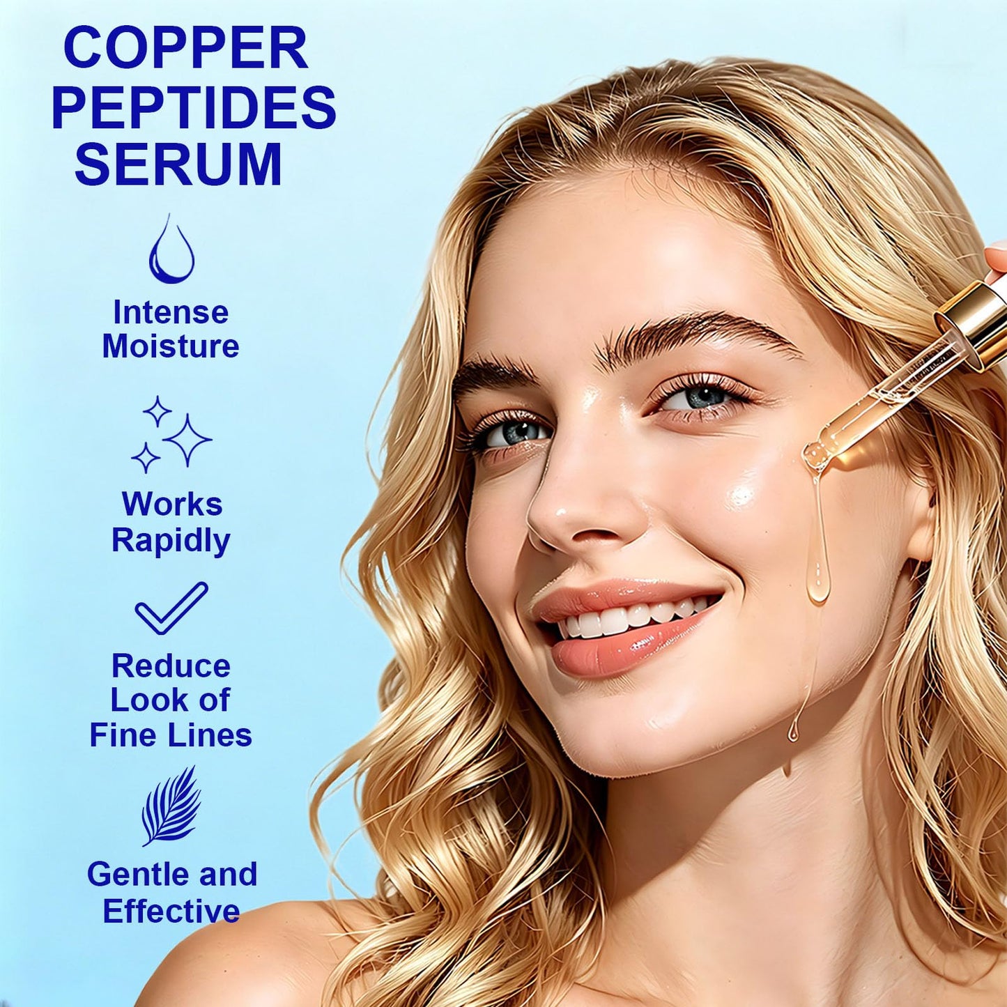 Ghk-cu Copper Peptide Serum, Systemic Support for Collagen, Skin Elasticity, Hair Thickness & Tissue Repair 30ml