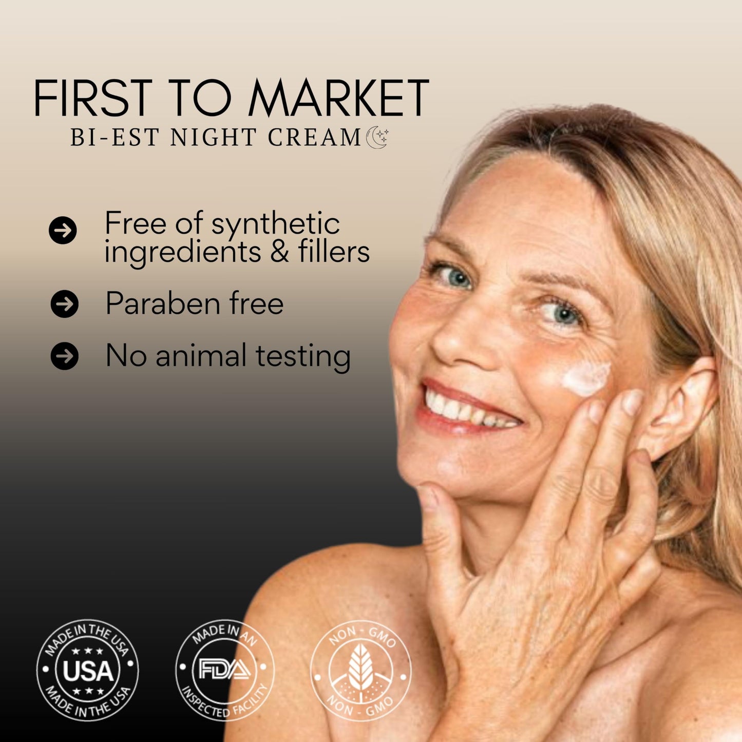 BIOBeauty Night Cream with Retinol – Restorative Anti-Aging Moisturizer Infused with Real Bioidentical Hormones - Renew Face and Under Eye Serum (1oz)