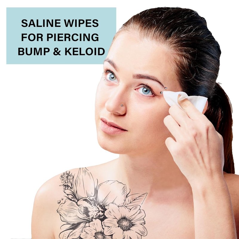Piercing Aftercare Kit - Hypochlorous Acid Spray, Bump Oil & Wipes | Heal Keloids & Scars for Smooth Recovery