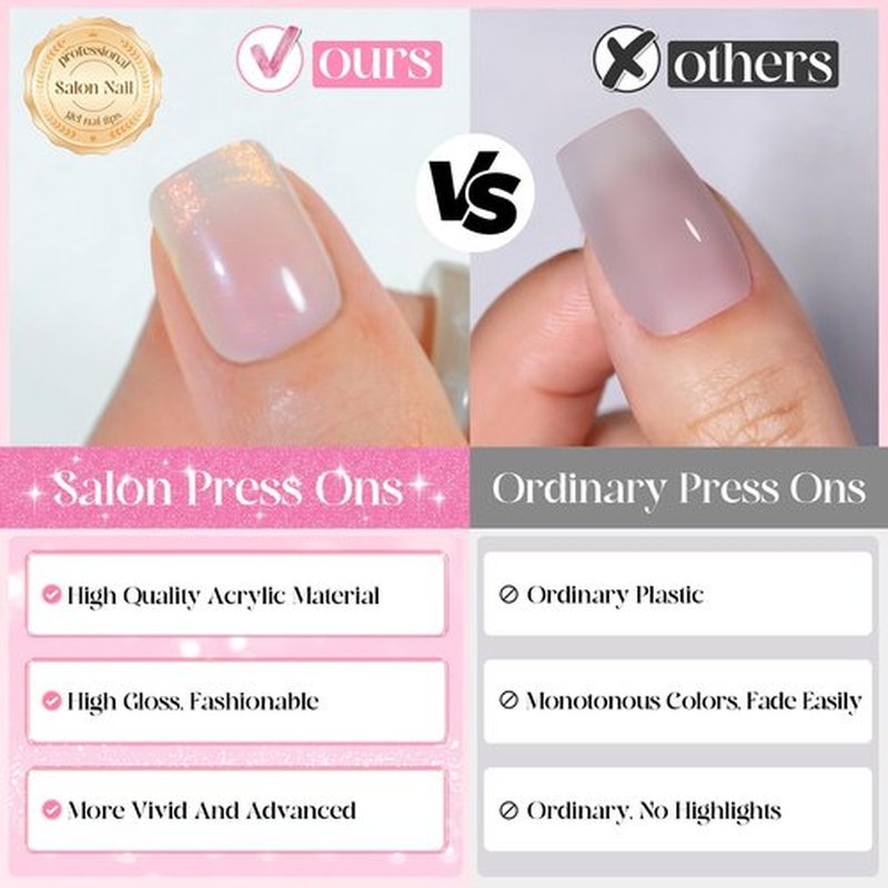 French Tip Press on Nails Short Chrome 5 Styles - 120Pcs Salon-Like Acrylic Fake Nails with Mermaid Pearl Chrome Gold Foil End Designs, Glossy & Natural Glue on Nails