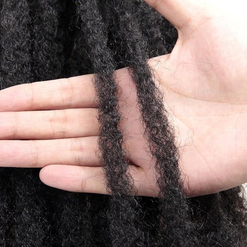 BYKSVIOC Marley Hair 18 Inch Marley Twist Hair Afro Twist Marley Braiding Hair for Faux Locs Crochet Hair Synthetic Hair Extensions(6Packs,1B 18inch)