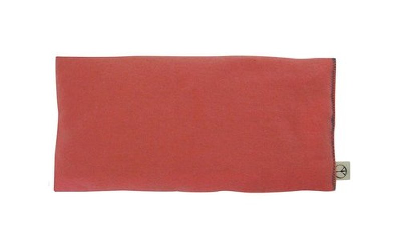 Peacegoods Unscented Eye Pillow - made from soft cotton flannel - weighted filled with flax seed microwavable - yoga massage headache sleep made USA - coral orange