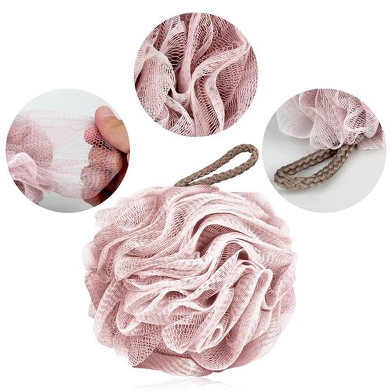 Fu Store Bath Sponges Shower Loofahs 50g Mesh Balls Sponge for Body Wash Bathroom Men Women - 4 Pack Scrubber Cleaning Loofah (50g Multi Color)