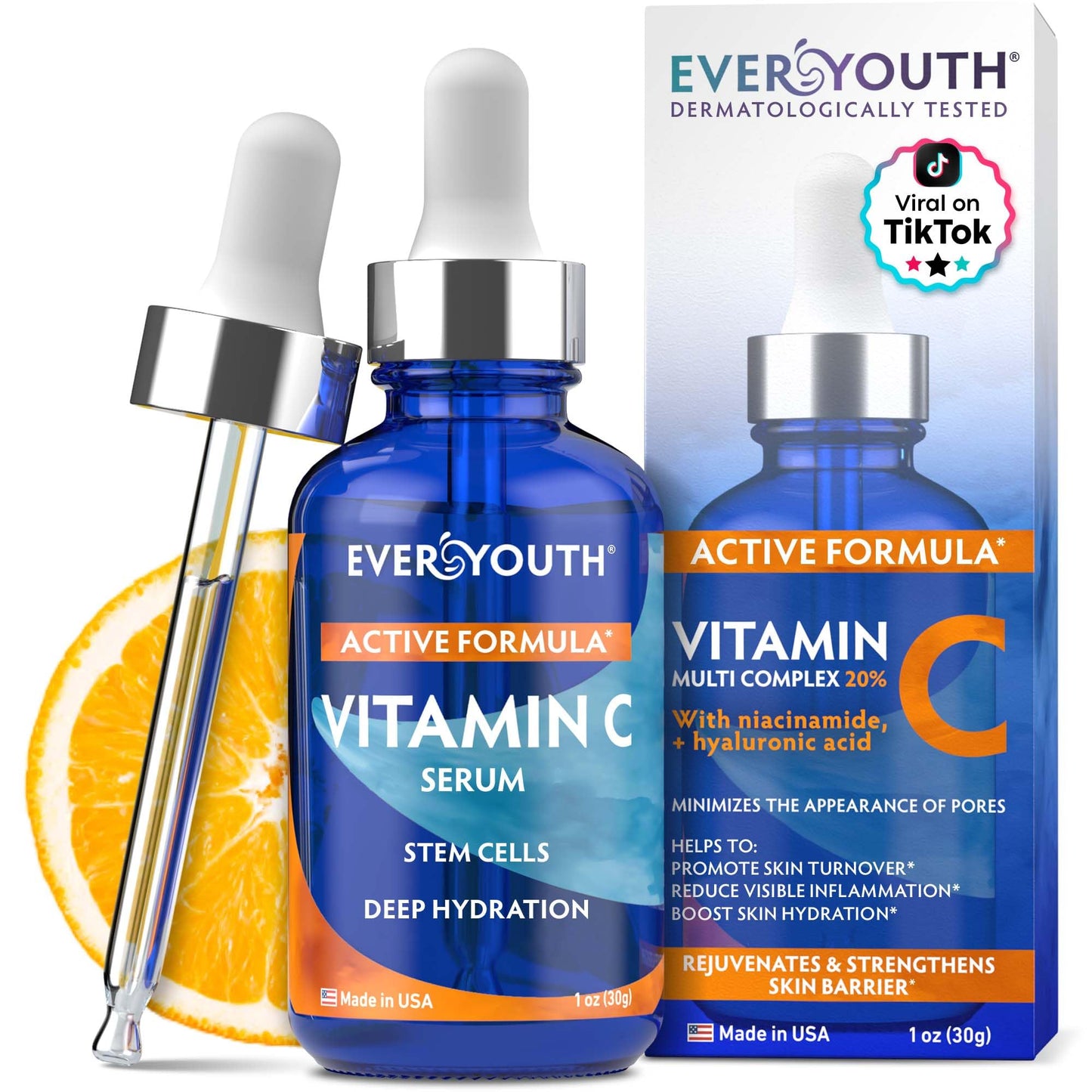 EVERYOUTH Vitamin C Serum with Retinol & Hyaluronic Acid