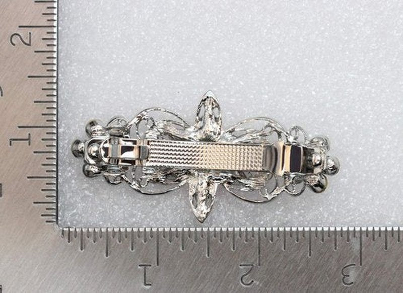 Faship Gorgeous Purple Rhinestone Crystal Flora Hair Barrette Clip