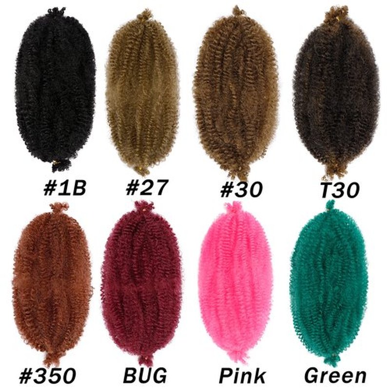 Marley Twist Braiding Hair 14 Inch 7 Packs Cuban Twist Hair Springy Afro Twist Hair Marley Hair for Soft Faux Locs Crochet Hair Pre Separated Spring Twist Hair Kinky Twist Hair for Braiding (1B#)