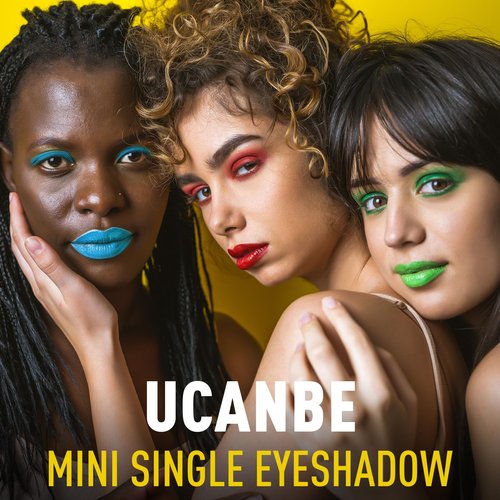 UCANBE Black Single Eyeshadow Palette, Highly Pigmented Matte Eye Shadow Powder, Professional Long-Lasting Waterproof Makeup Palette