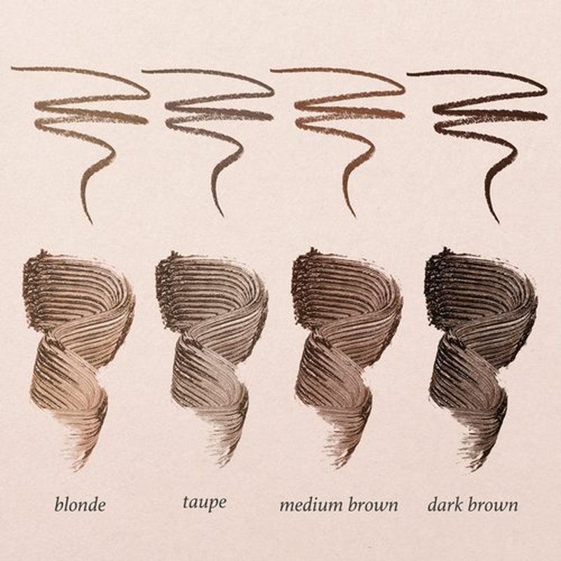 Julep Eyeshadow 101 Crème to Powder Waterproof Eyeshadow Stick, Pearl Shimmer & Brow 101 Waterproof Definer Makeup Eyebrow Pencil and Tinted Gel, Medium Brown
