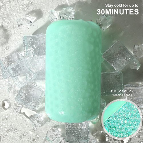 Teenitor Mint Green Ice Roller, Cold Face Roller, Ice Roller for Face & Eye Puffiness Relief, Ice Face Roller Skin Care Beauty Tools