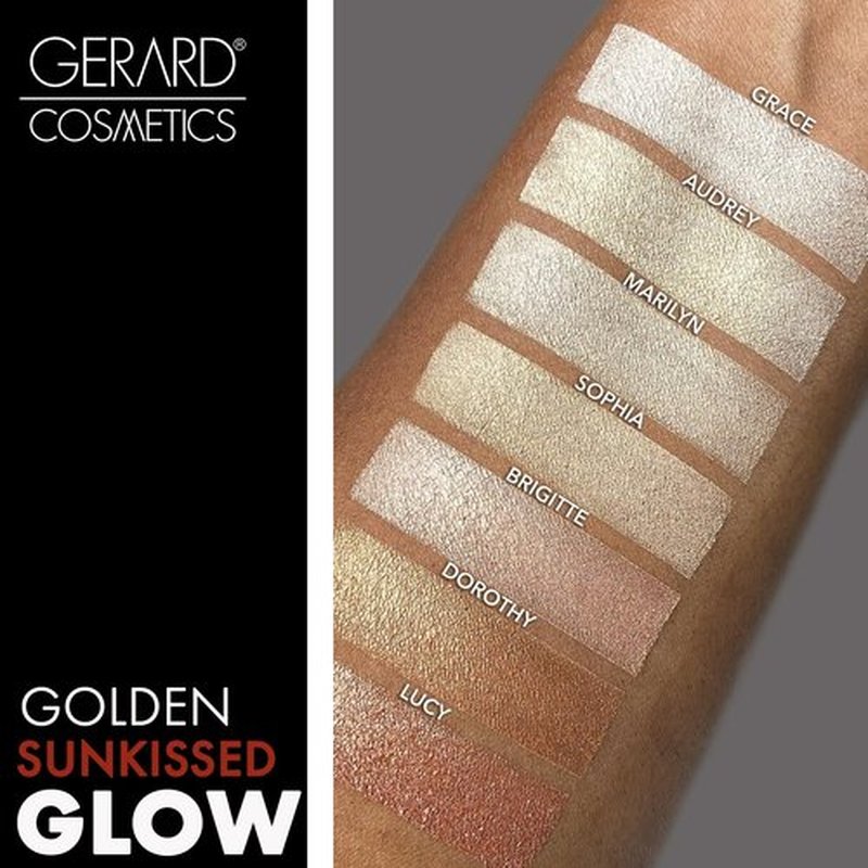 Gerard Cosmetics Star Powder Highlighter Sophia | Champagne Highlighter Makeup for Glowing Skin | Professional Mineral Facial Luminizer | Cruelty Free | Made in the USA