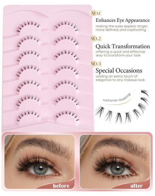 Bottom Lashes Bottom Eyelashes False Lower Lashes Fake Bottom Eyelashes 7 Pairs Bottom-3
