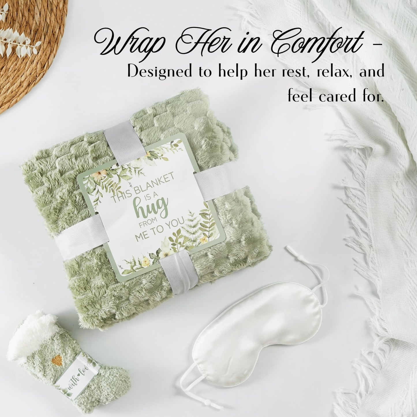InnoBeta Personalized Gift Baskets for Women who Have Everything, Unique Gifts for Her on Birthdays, Christmas, Useful Self Care Package, S