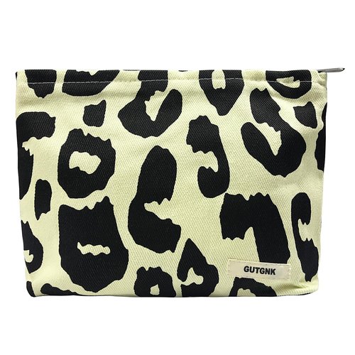 GUTGNK Women's Cosmetic Bag, Foreign Style Rice Leopard Print, Travel Cosmetic Bag Small Cosmetic Bag, Skin Care Cosmetics Changing and Washing Convenient Tote Bag Zipper Storage Bag