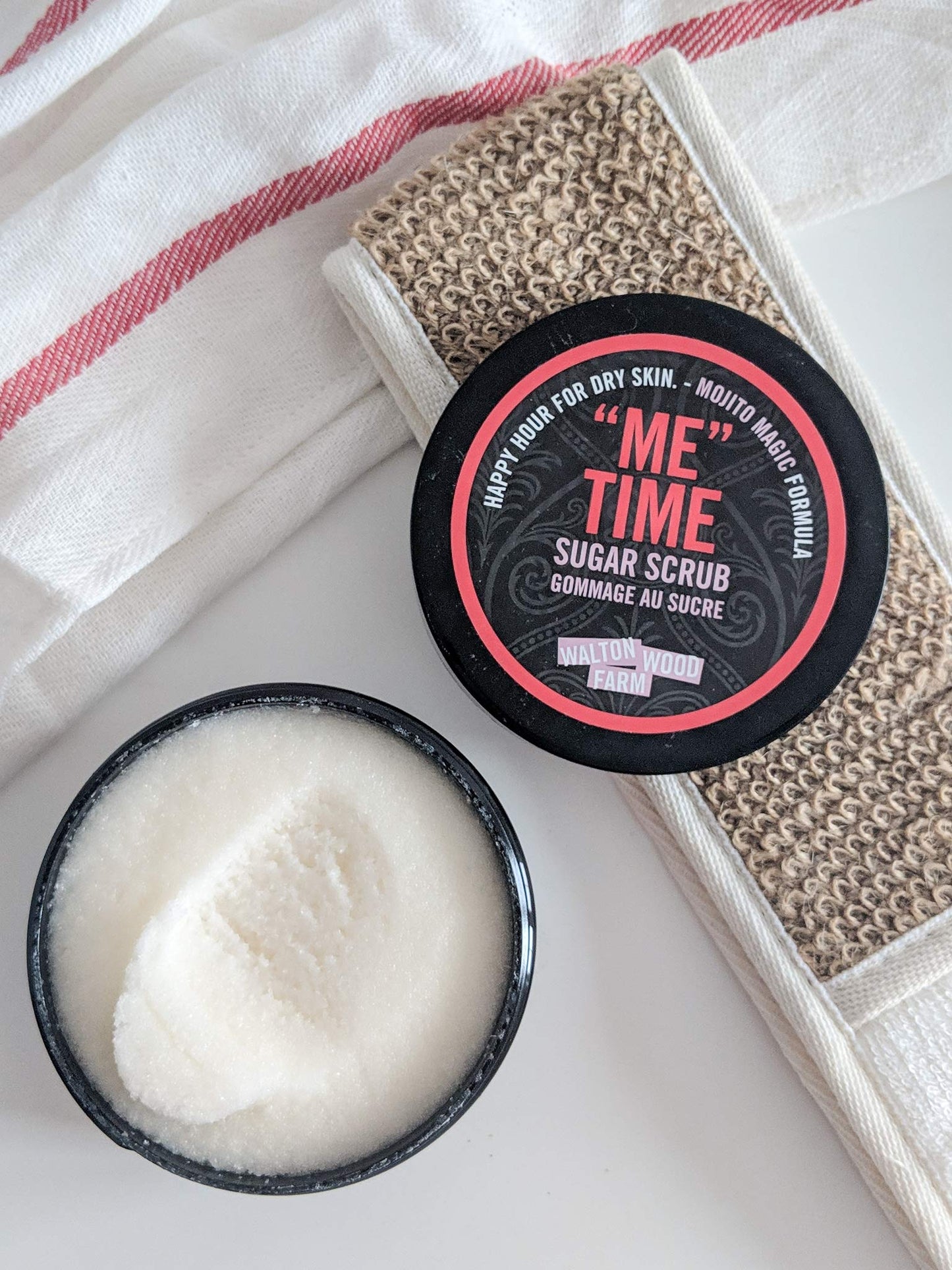 Walton Wood Farm Sugar Scrub ("Me" Time) Mojito Magic- Lime & Sugar Scent Vegan-Friendly and Paraben-Free 8 oz