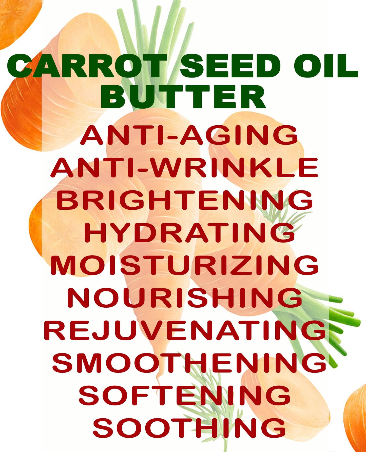 Botanical Beauty CARROT SEED OIL BUTTER Pure Natural Virgin Unrefined RAW 4 Fl. Oz.- 120 ml for FACE, SKIN, BODY, DAMAGED HAIR, NAILS. Rich in Beta Carotene, Vitamin E