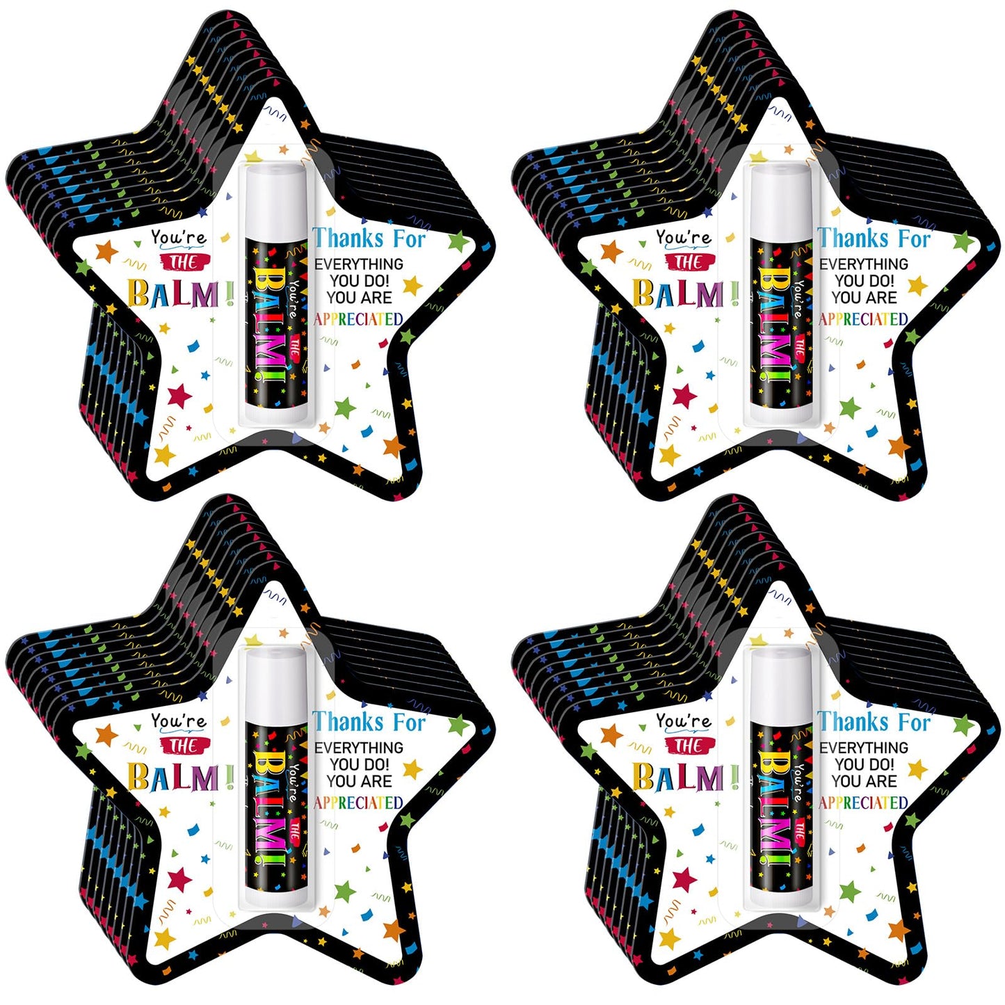 Sacubee 15 Pack Back to School Employee Teacher Appreciation Gifts Bulk Lip Balm Teacher Employee Staff Team Thank You Gifts You're the Balm Volunteers Appreciation Party Favor for Women Men Coworkers