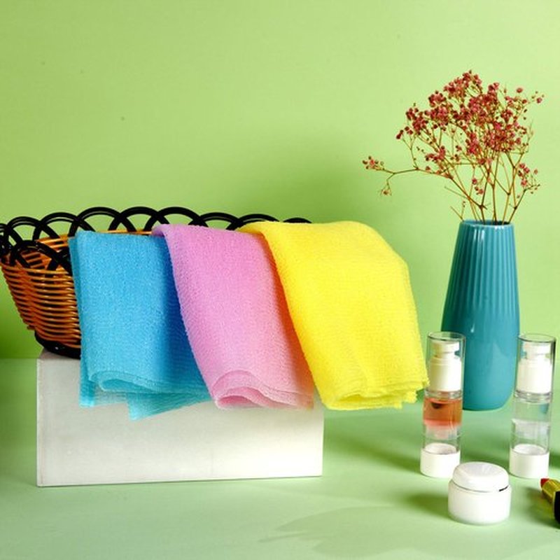 ARCH&M Exfoliating Washcloth 12 Pack Back Scrubber For Shower Towel Exfoliating Body Scrubber Microabrasion Sponge Japanese Bath Wash Korean Exfoliating Beauty Wash Cloth Loofah Exfoliating Scrub
