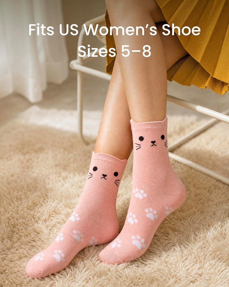 Cute Cat Socks for Women - Adorable Gifts for Cat Lovers | Perfect for Wife, Mom, Girlfriend, Daughter