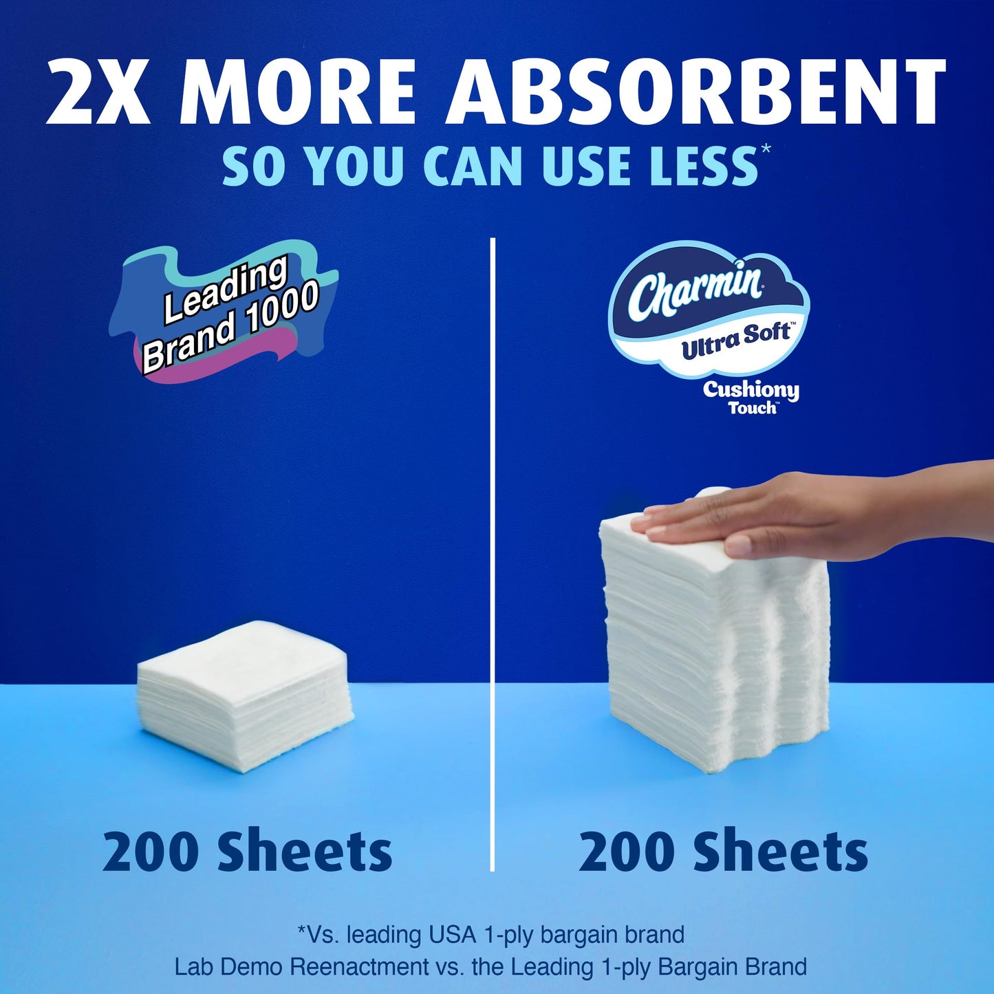 Charmin Ultra Soft Cushiony Touch Toilet Paper, 30 Family Mega = 153 Regular Rolls, 2-Ply, White