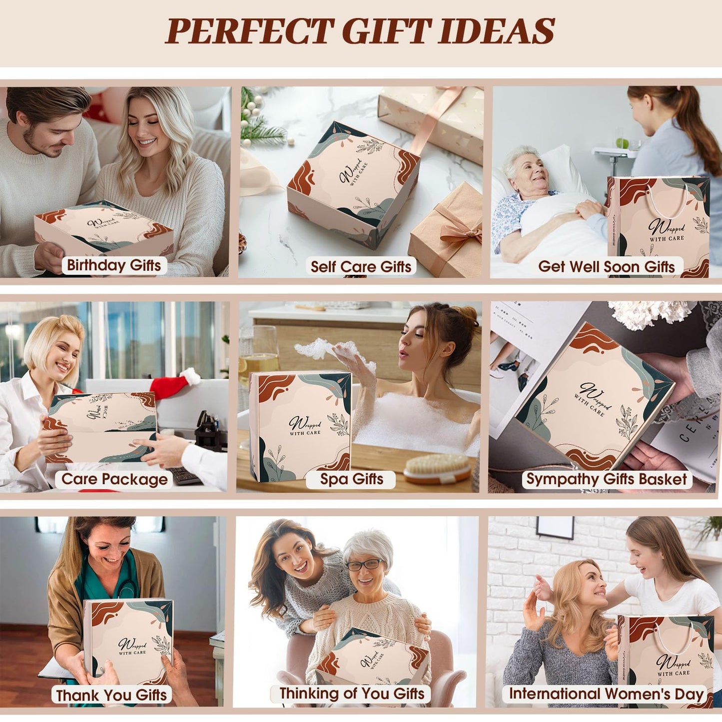 Gifts for Women, Birthday Gift Basket for Women, Self Care Package, Thinking of You and Get Well Soon Gifts Her, Best Friend, Sister, Mom
