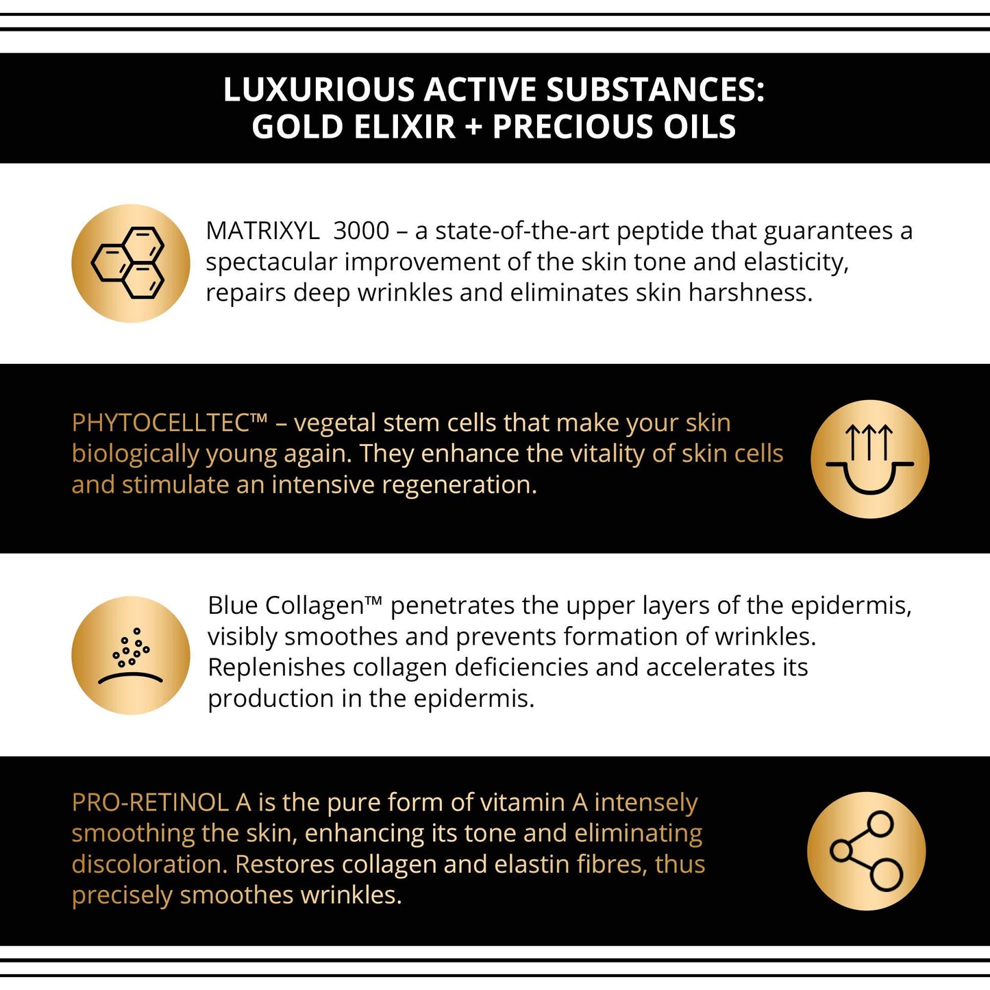 Gold Lift Expert Luxurious Multi Nourishing Cream Serum with 24k Gold Ages 50 and Above