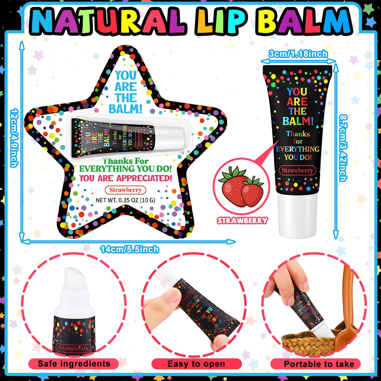 Linyuthia 24 Pack Back to School Teacher Employee Gift Bulk Thank You Gifts Lip Balms You Are The Balms Coworkers Staff Appreciation Gift Bulk for First Day of School Inspirational Nurse Gifts