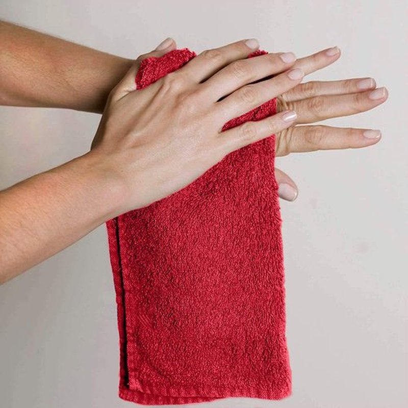DAN RIVER 100% Cotton Washcloths 24 Pack Premium Quality Face and Body Cloth, Quick Dry Essential Towels for Bathroom, Hand, Kitchen & Cleaning, Baby Washcloths | 12X12 in | 400 GSM | Red