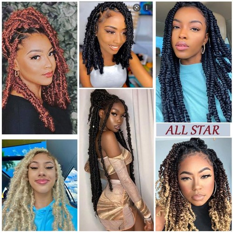 12 Inch Springy Afro Twist Hair 8 Packs Marley Twist Braiding Hair Pre-fluffed Spring Twist Hair Kinky Hair Afro Twist Hair Marley Hair for Faux Locs (12 Inch (Pack of 8), T27# Marley Twist)