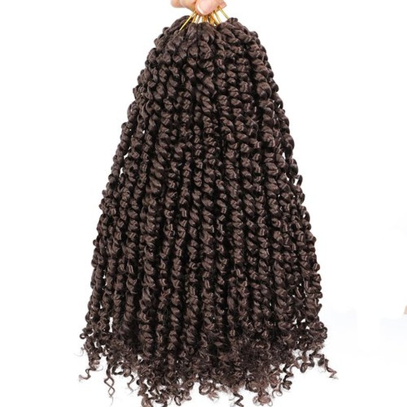 Alrence Passion Twist Crochet Hair 8 Packs Pre twisted Passion Twist Hair For Women Soft Bohe Pre-looped Crochet Braids (14 Inch (Pack of 8), 33#)