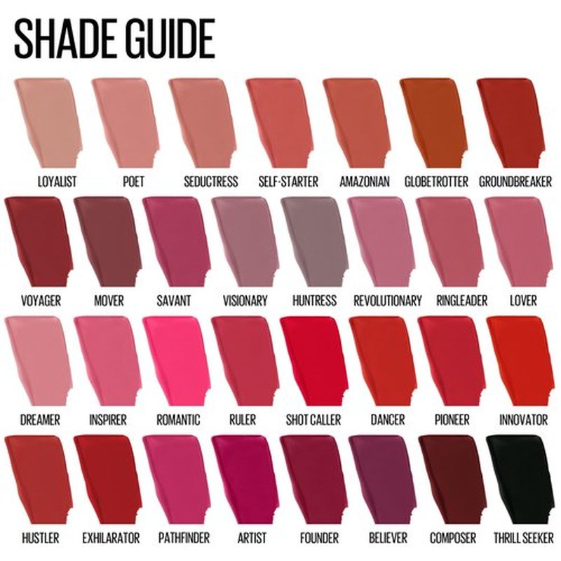 Maybelline Super Stay Matte Ink Liquid Lipstick Makeup, Long Lasting High Impact Color, Up to 16H Wear, Shot Caller, Bright Pinky Red, 1 Count