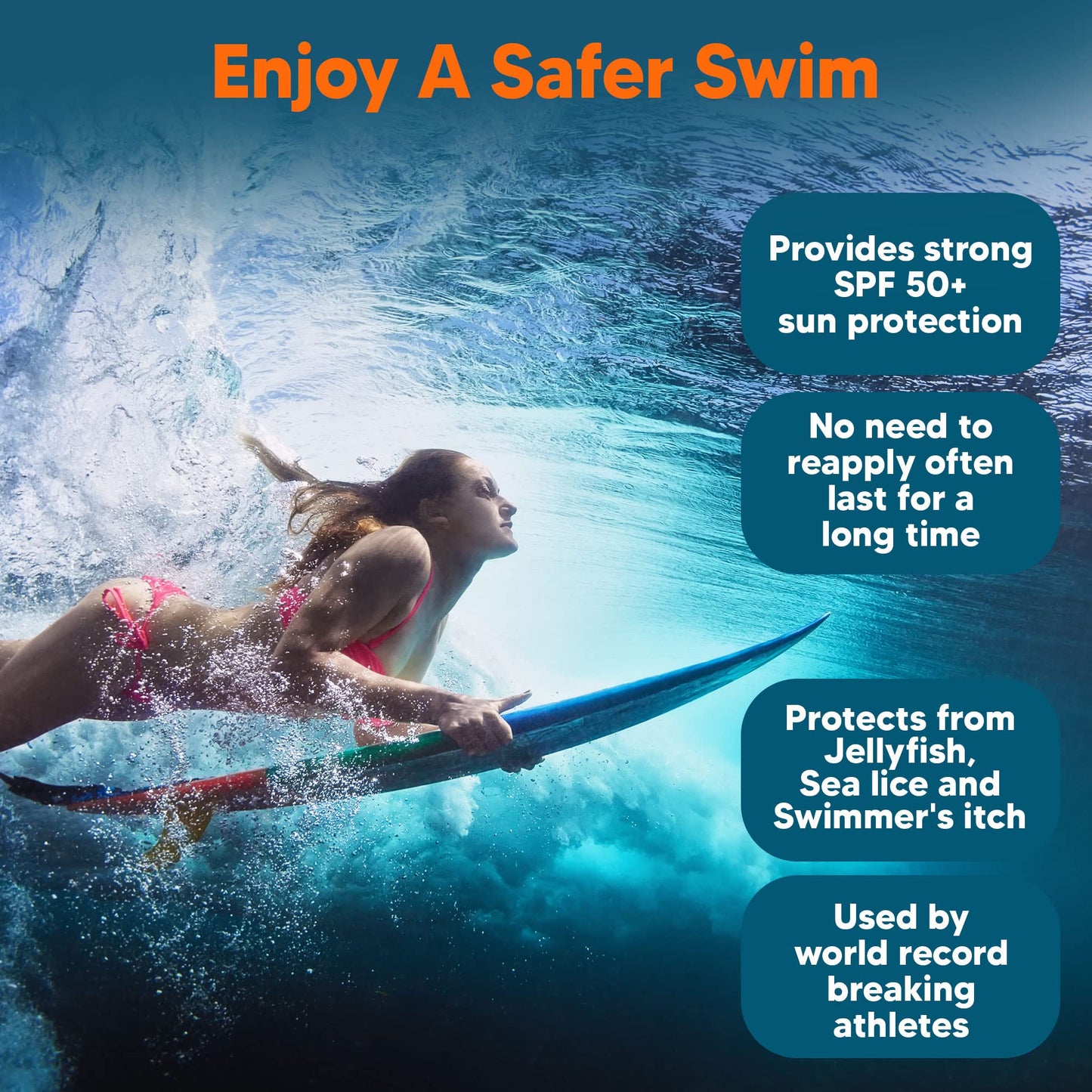 Safe Sea Anti-Jellyfish Sting Protective Lotion - Sunscreen - Sunblock - Sea Lice - Jelly Fish - 50SPF Adults (Tube 3.4 oz 3 pack)