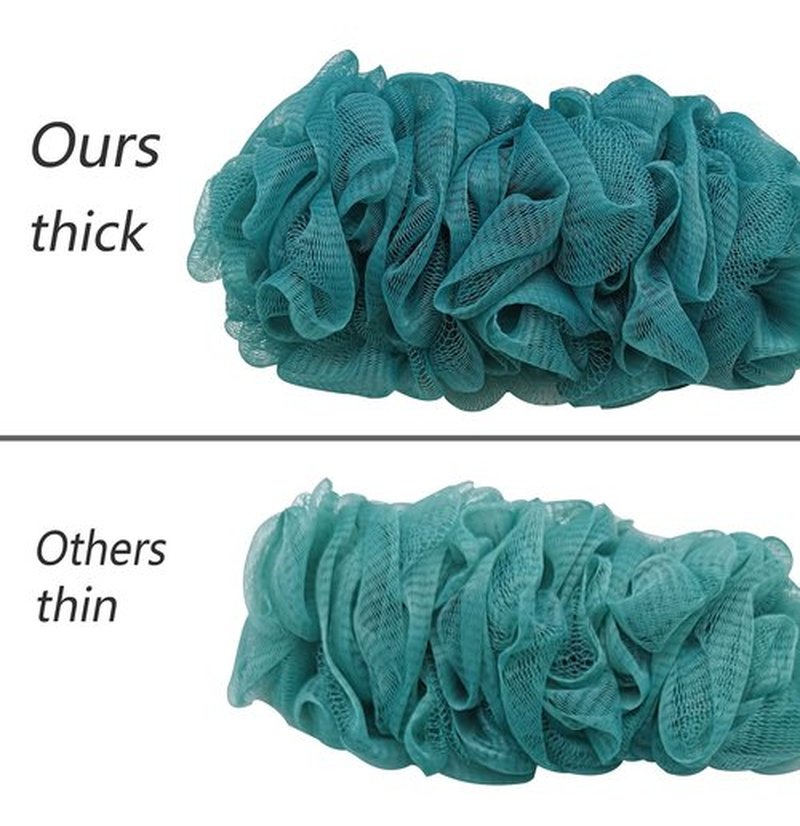Arswin Back Scrubber for Shower, Loofah Long Handle Bath Body Brush, Soft Nylon Mesh Sponge On a Stick for Shower Men Women Kids Elderly, Exfoliating Scrub Cleaning Luffa for All Kinds of Skin(Blue)