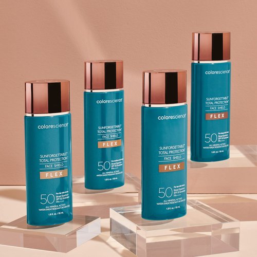Colorescience Total Protection Face Shield Flex SPF 50, Zinc Oxide Formula, Deep, 1.8 Fl oz.