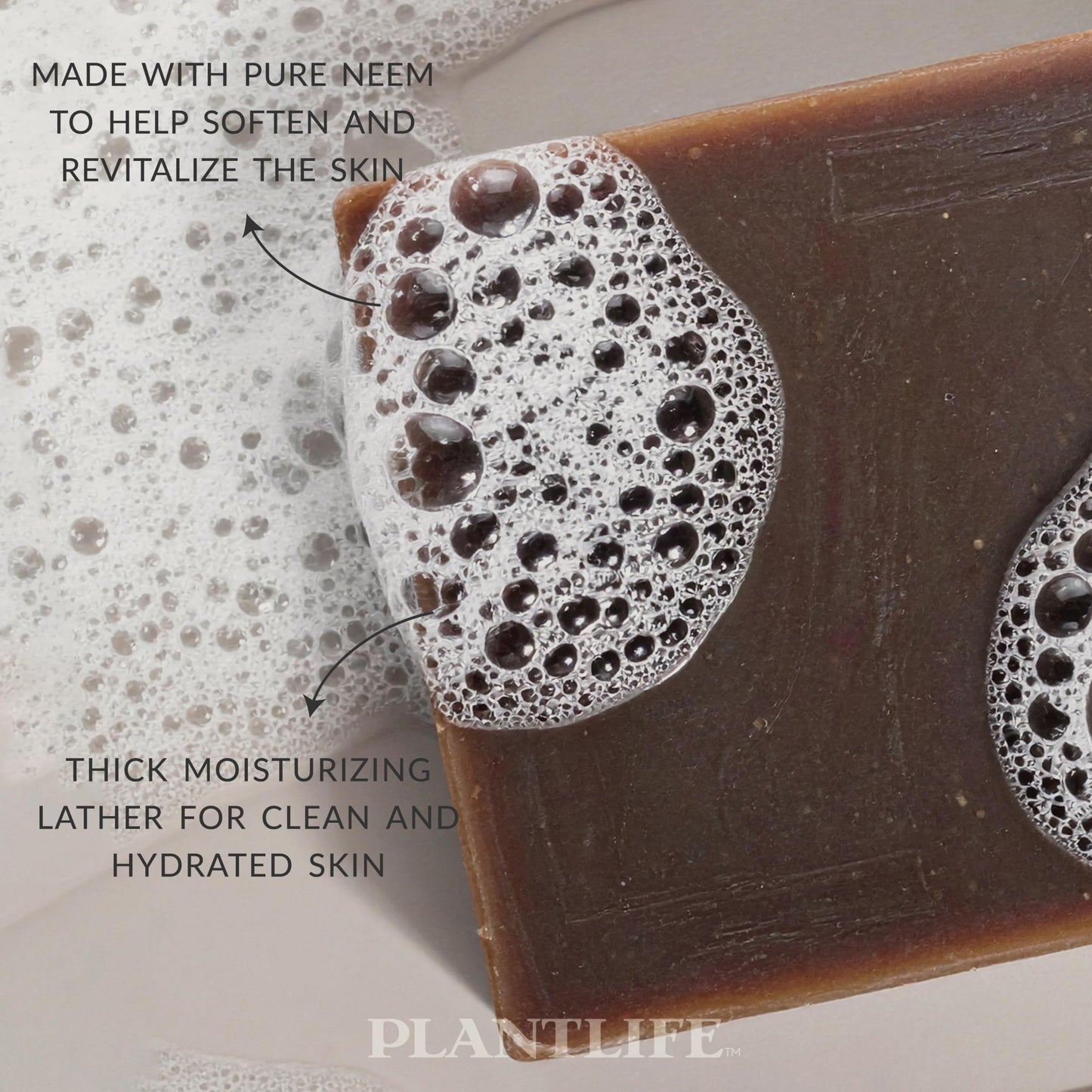 Plantlife Neem Herbal Bar Soap - Hand Crafted Using Plant-Based Ingredients - Made in California 4.5oz Bar