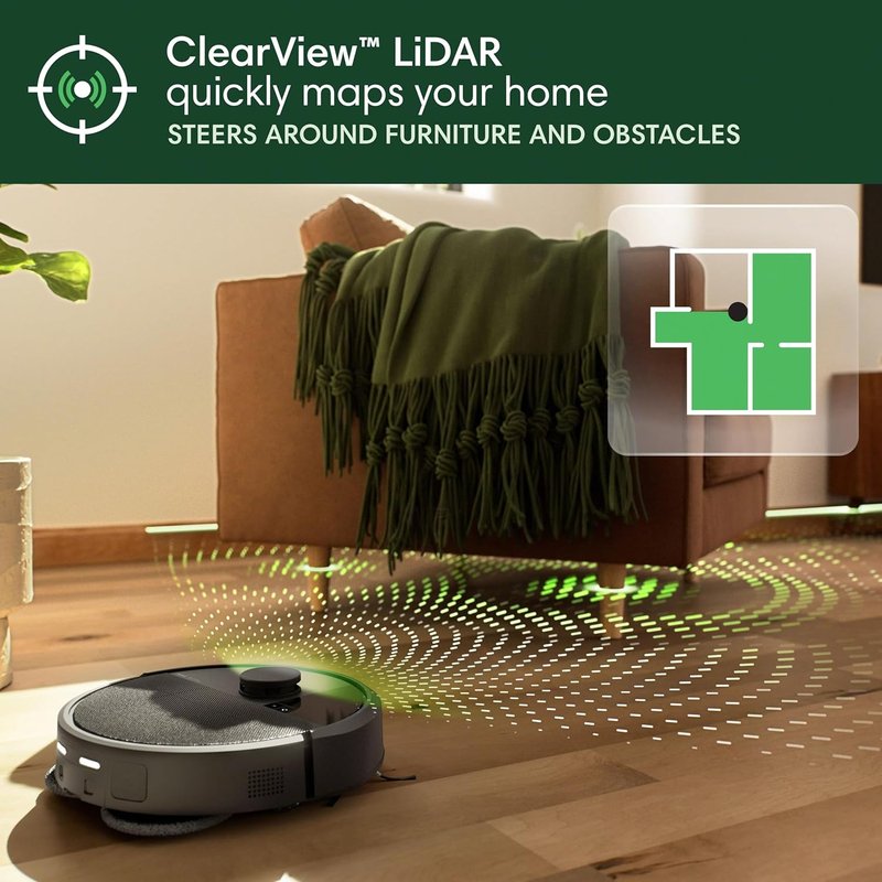 iRobot Roomba 405 Combo Robot Vacuum & Mop - AutoWash Dock, Self-Emptying, LiDAR Navigation | Spinning Mop Pads