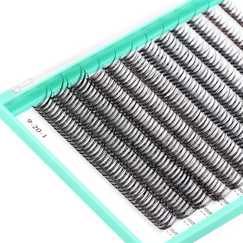 BODERMINCER 8-16mm to Choose Fish Tail Design 120pcs Thickness 0.1mm C Curl 12 Root Women Lady Individual Black False Eyelash Cluster Eye Lashes Extension Tools (8-10-12-14-16mm MIX)