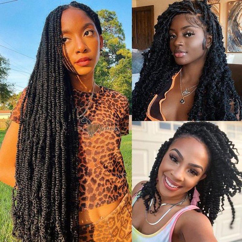 30Inch Marley Twist Braiding Hair 8 Packs Springy Afro Twist Hair Afro Twist Hair for Distressed Soft Locs Crochet Hair Marley Hair Pre Separated Spring Afro Twis Extensions for Black Women