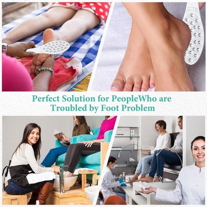 Jutom 1 Pc Stainless Steel Foot Scraper Metal Foot File Double Sided Foot File Callus Remover Professional Foot Rasp Scrubber for Wet or Dry Skin Easy to Clean Pedicure Tool Heel