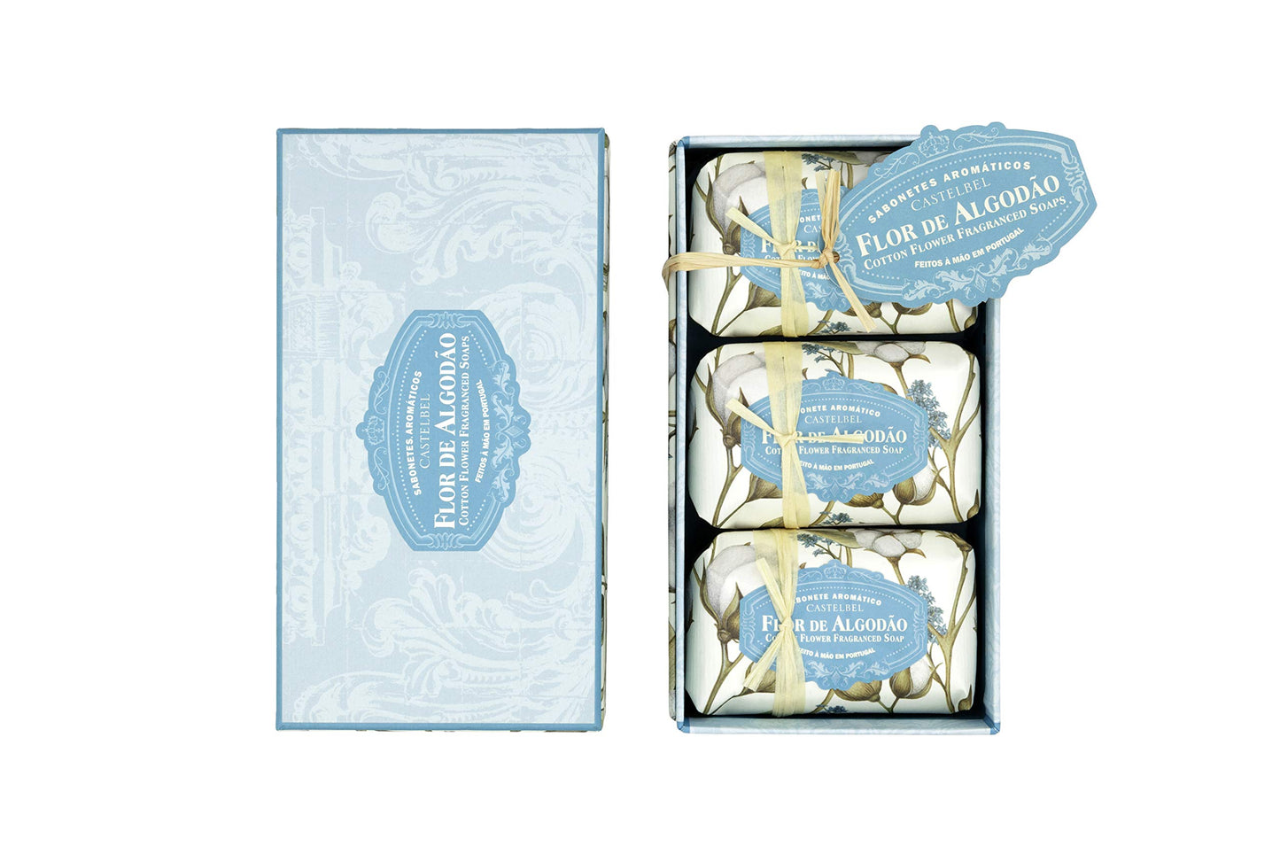 Castelbel Catelbel Fragrance Soap Bar 3-Units (150 x 3) in a Box Triple Milled from Portual (COTTON FLOWER)