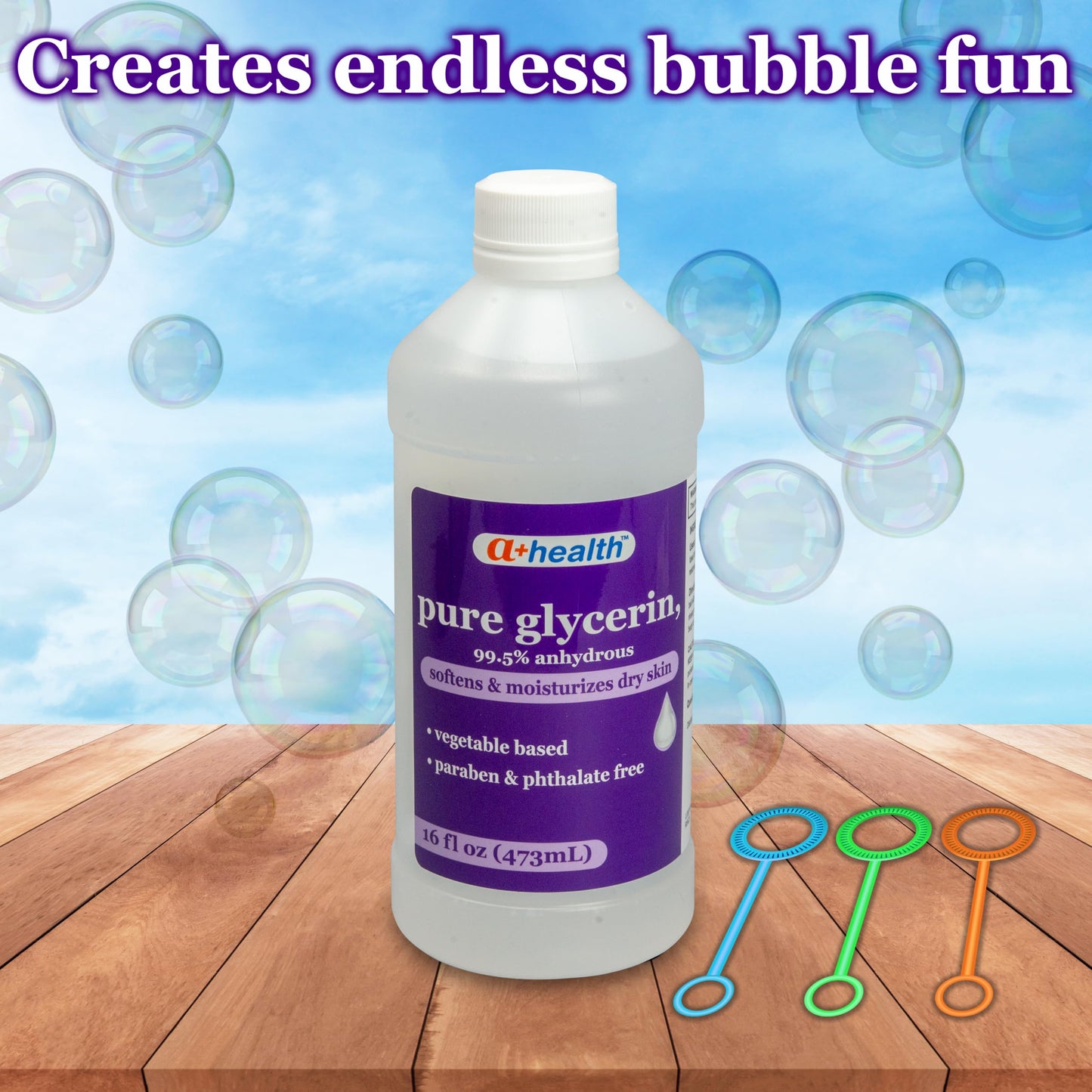 A+Health Pure Glycerin, 16 Fl Ounces, Softens and Moisturizes Dry Skin