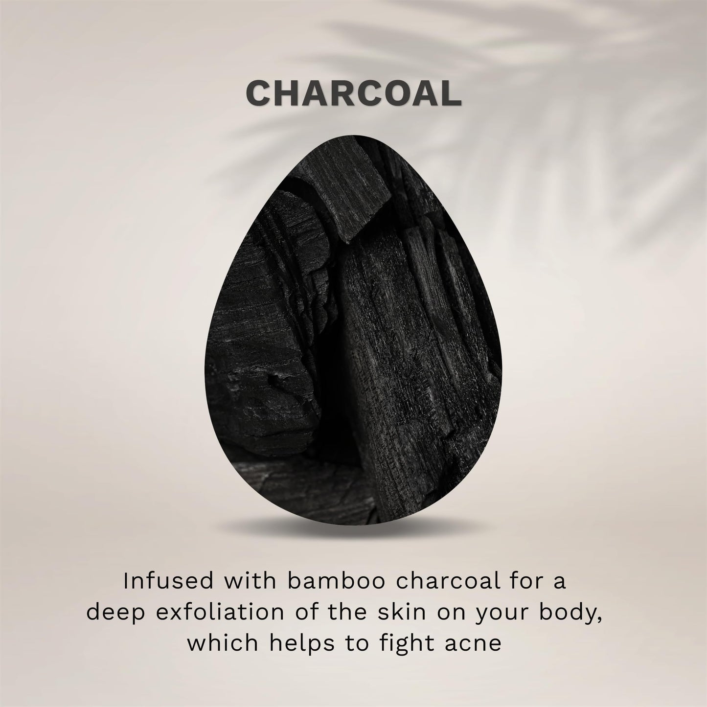 KOL Loofah, Bamboo Charcoal Infused Shower Body Sponge for Men and Women, Exfoliating Bath Scrubber, Black