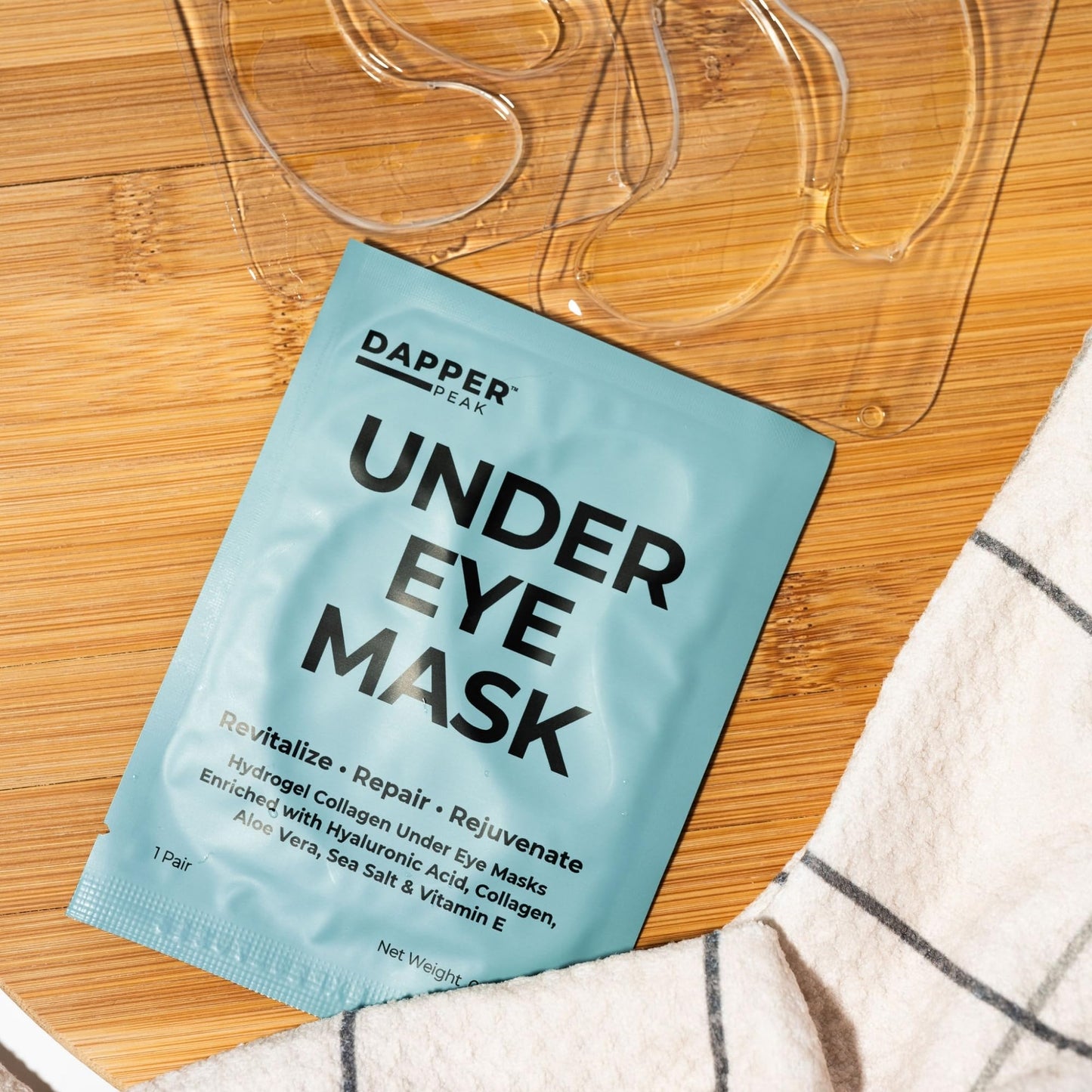 Under Eye Patches - 6 pairs| Hydrating Hydrogel Under Eye Mask/ Collagen Eye Patches, Hydrolyzed Marine Collagen, Vitamin E, Hyaluronic Acid, Remove Bags, Aloe, Skin Firming, Fragrance Free, 6 Pack