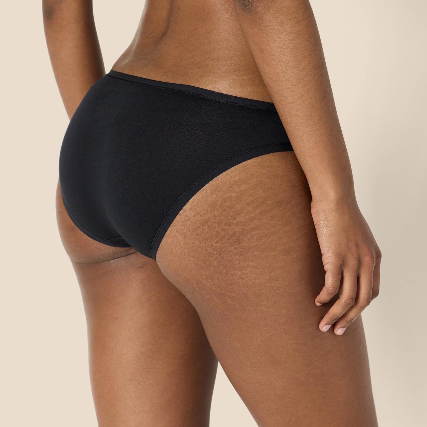Amazon Essentials Women's Cotton Spandex Bikini Brief Underwear (Available in Plus Size), Pack of 6, Black, X-Small